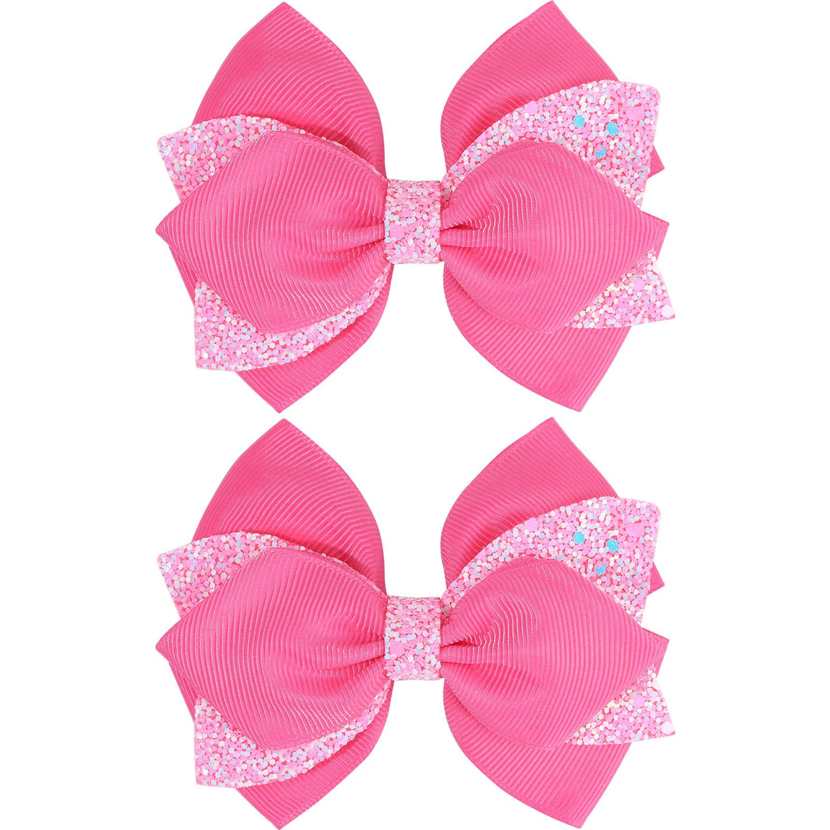 Lazo NCMAMA rosa de 4 pulgadas con brillo y lentejuelas.