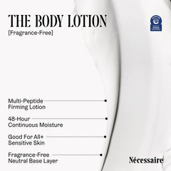 Aplicación de la loción Nécessaire en cuerpo para multipeptidos.