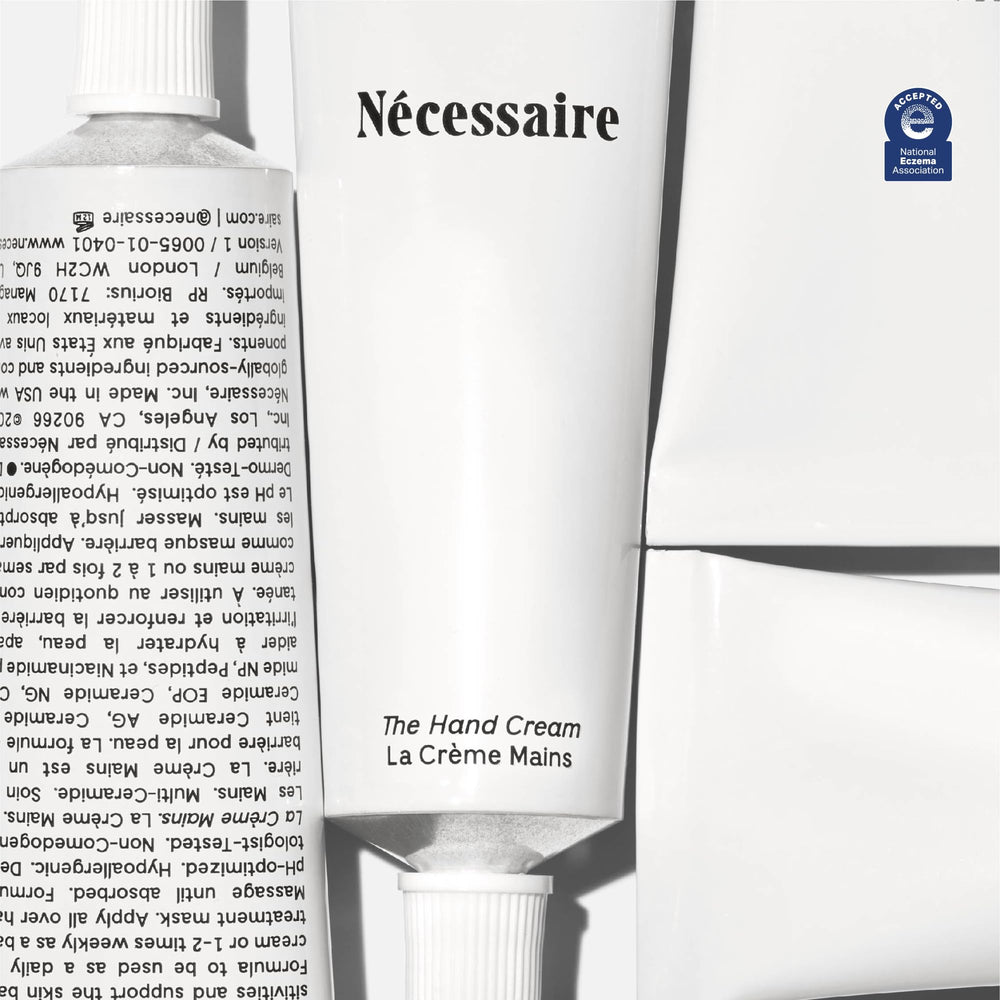 Nécessaire crema de manos: aplicación en la palma, crema no grasa.
