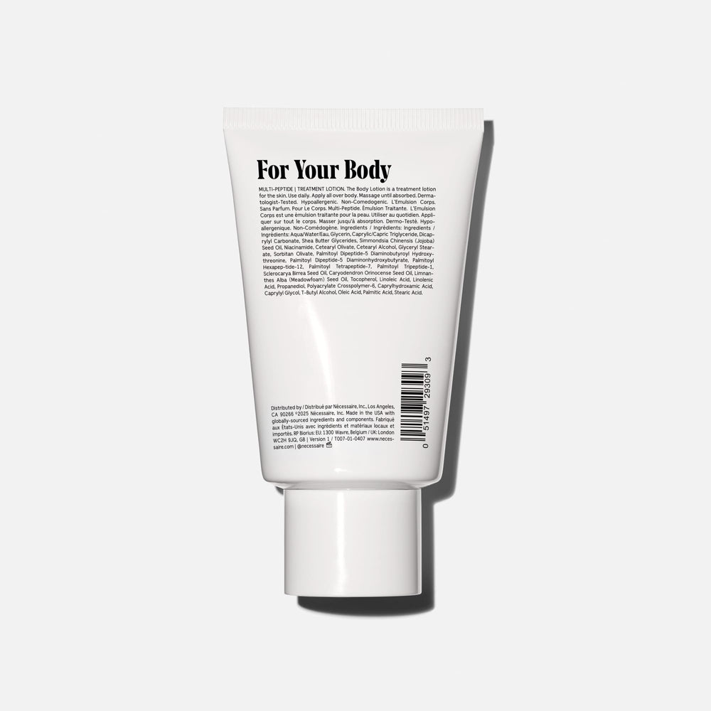 Nécessaire Cuerpo Lotion textura absorbente, sensación ligera al aplicar