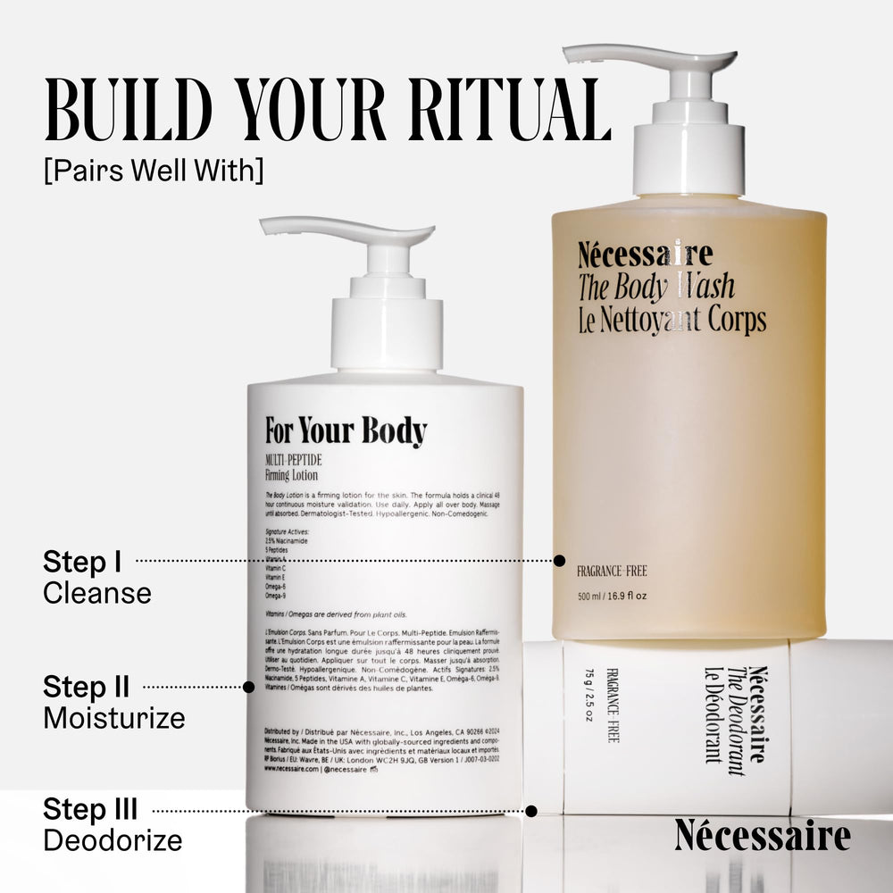 Nécessaire fragrance-free badge emphasizes suitability for sensitive skin