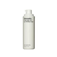 Nécessaire exfoliante corporal, botella sin aire, aplicación higiénica y constante.