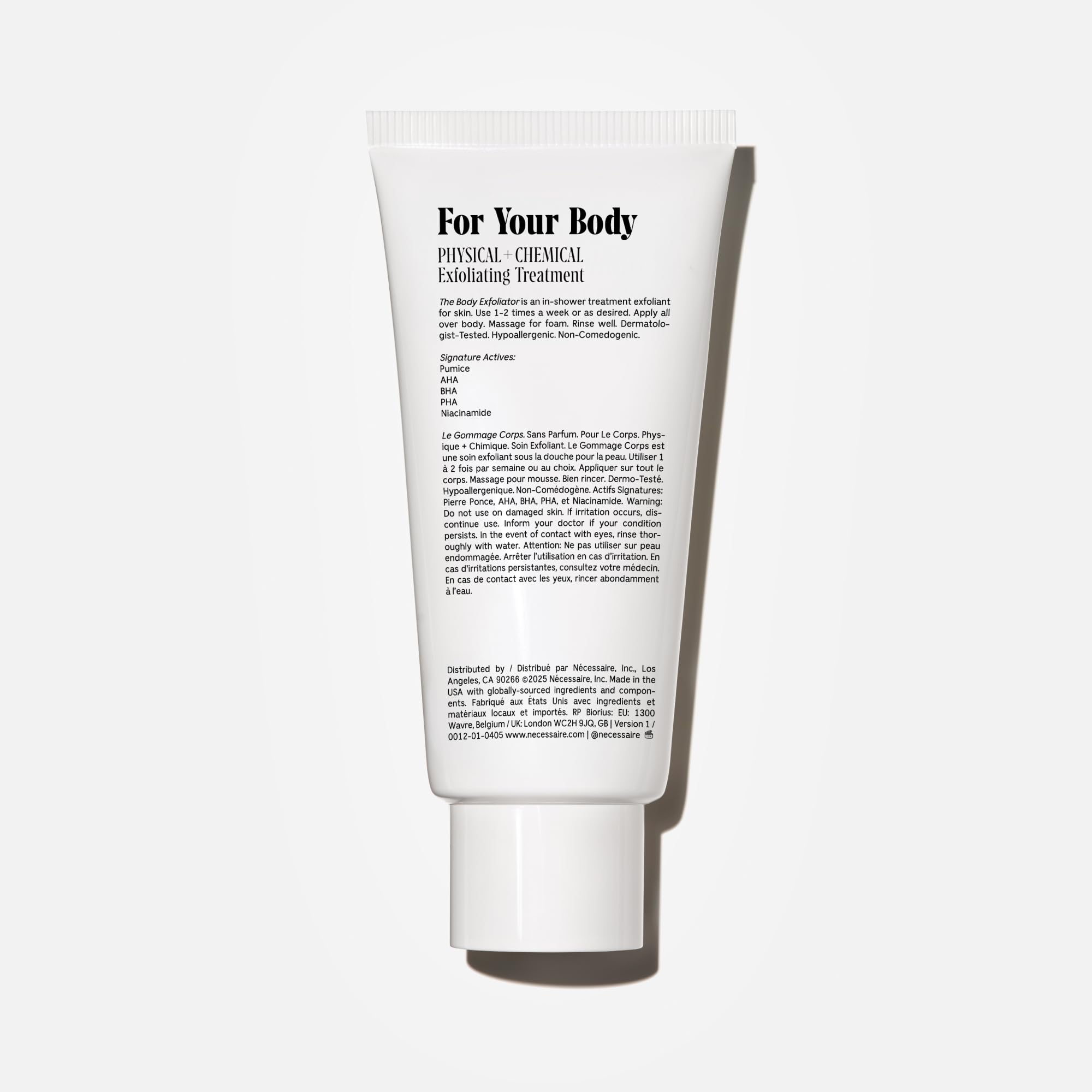 Nécessaire Exfoliante Corporal: piedra volcánica visible para exfoliación física suave