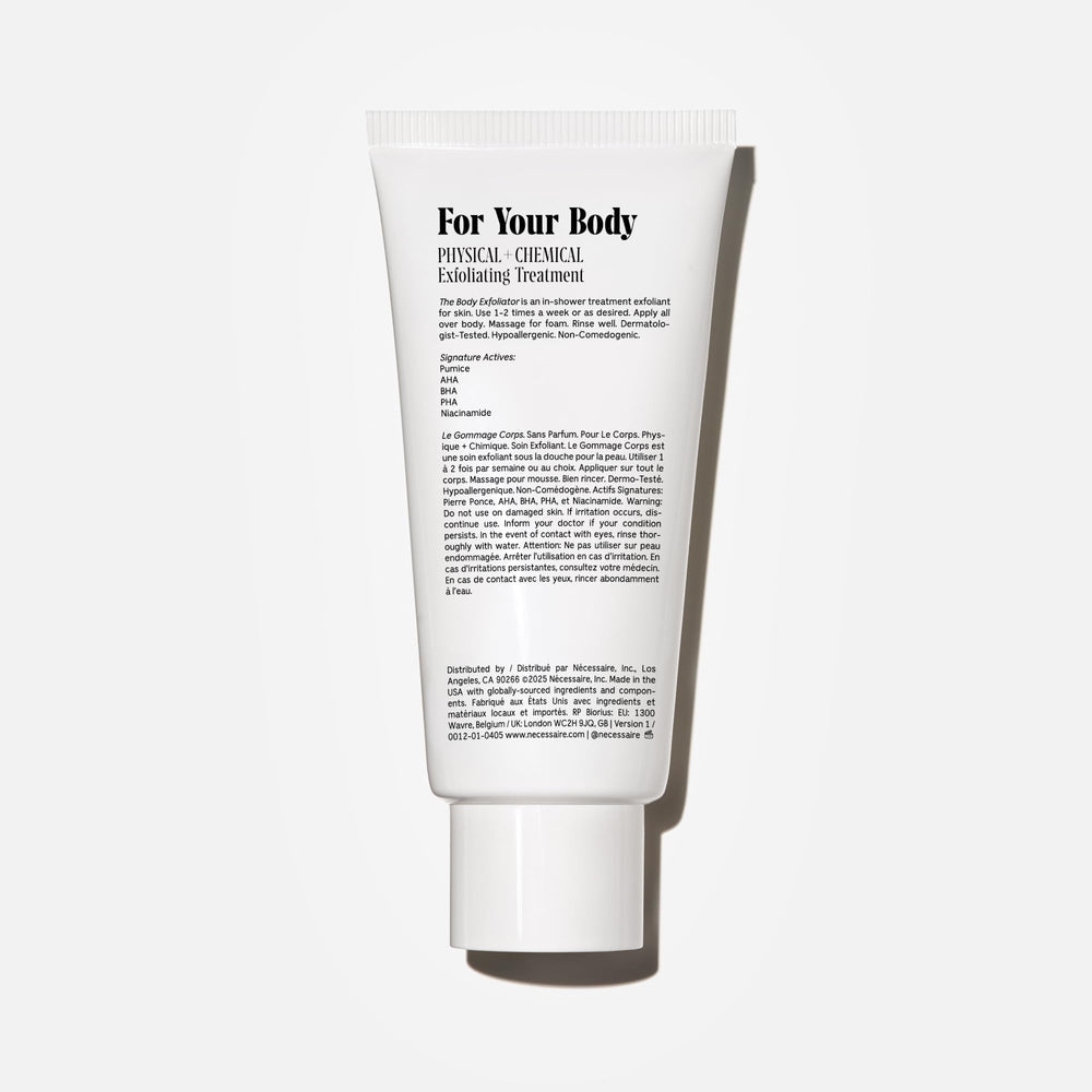 Nécessaire Exfoliante Corporal: piedra volcánica visible para exfoliación física suave