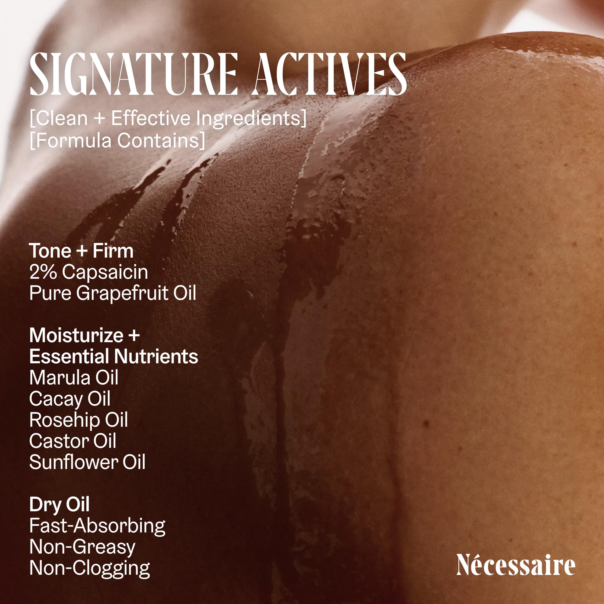 Nécessaire huile-corps fragrance fraîche, notes pamplemousse et néroli