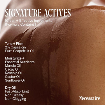 Nécessaire huile-corps fragrance fraîche, notes pamplemousse et néroli