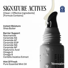 Nécessaire baume à lèvres, menthe fraîche pour une sensation rafraîchissante.