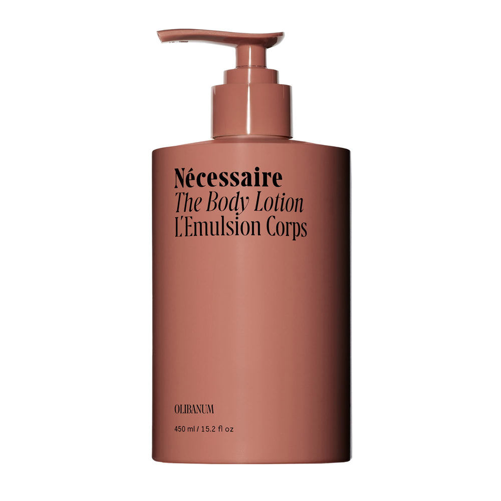 Nécessaire loción corporal Olibanum en envase, hidratación suave para piel sensible