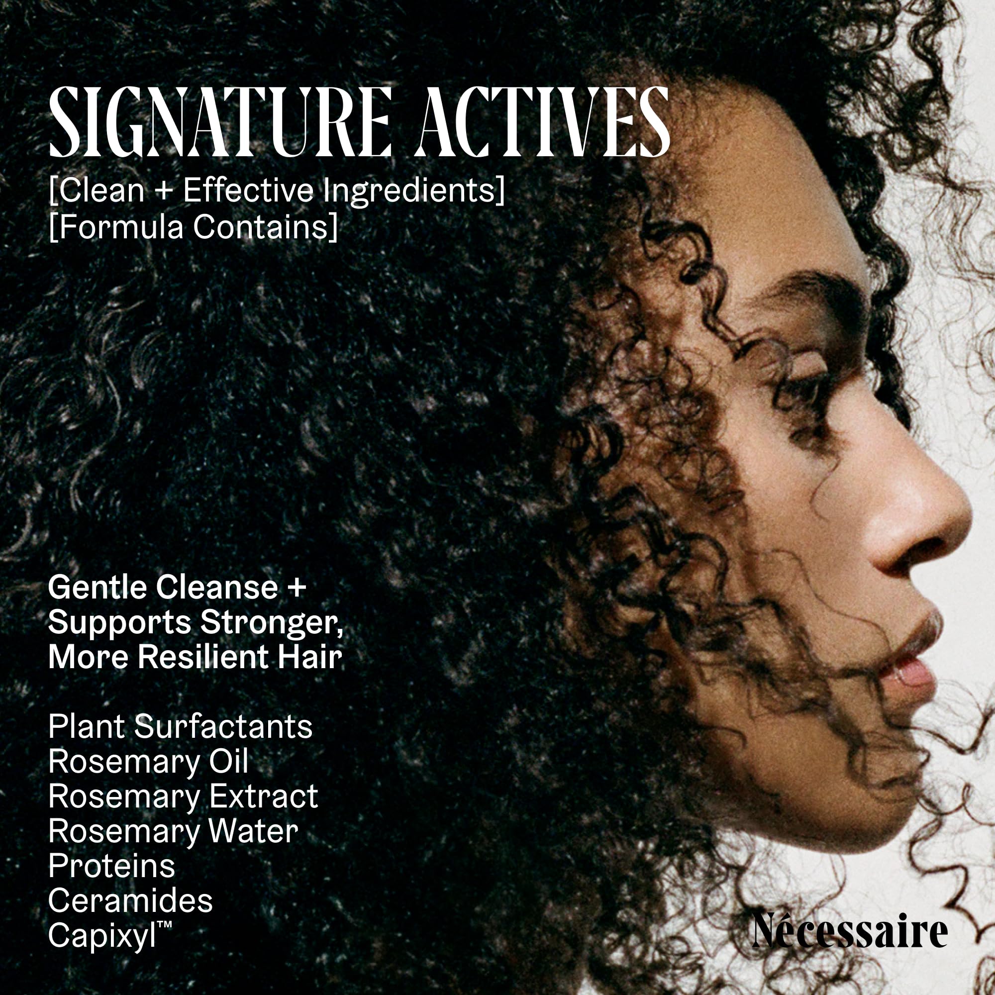 Nécessaire shampoing romarin compatible couleur, nettoyage sûr sans décoloration.