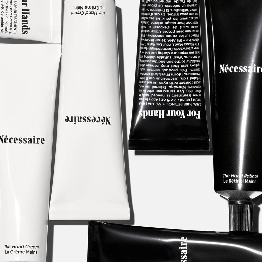Serum en bálsamo para manos, reparación suave nocturna.