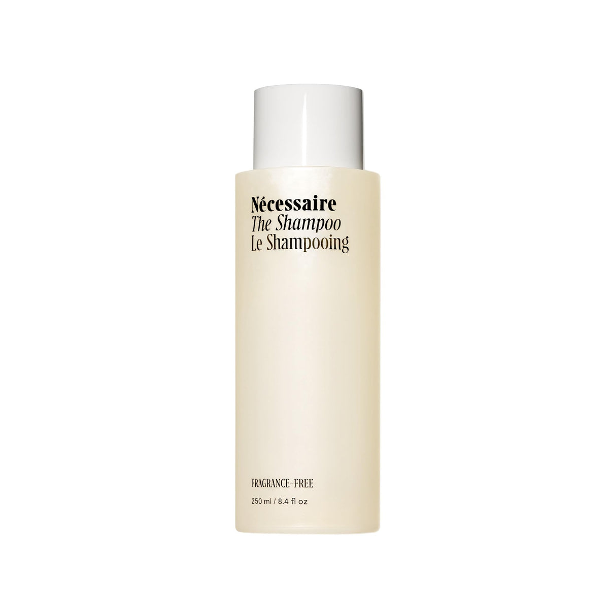 Nécessaire Shampoo Equilibrio Cabello, botella visible, limpieza suave para cuero cabelludo sensible.