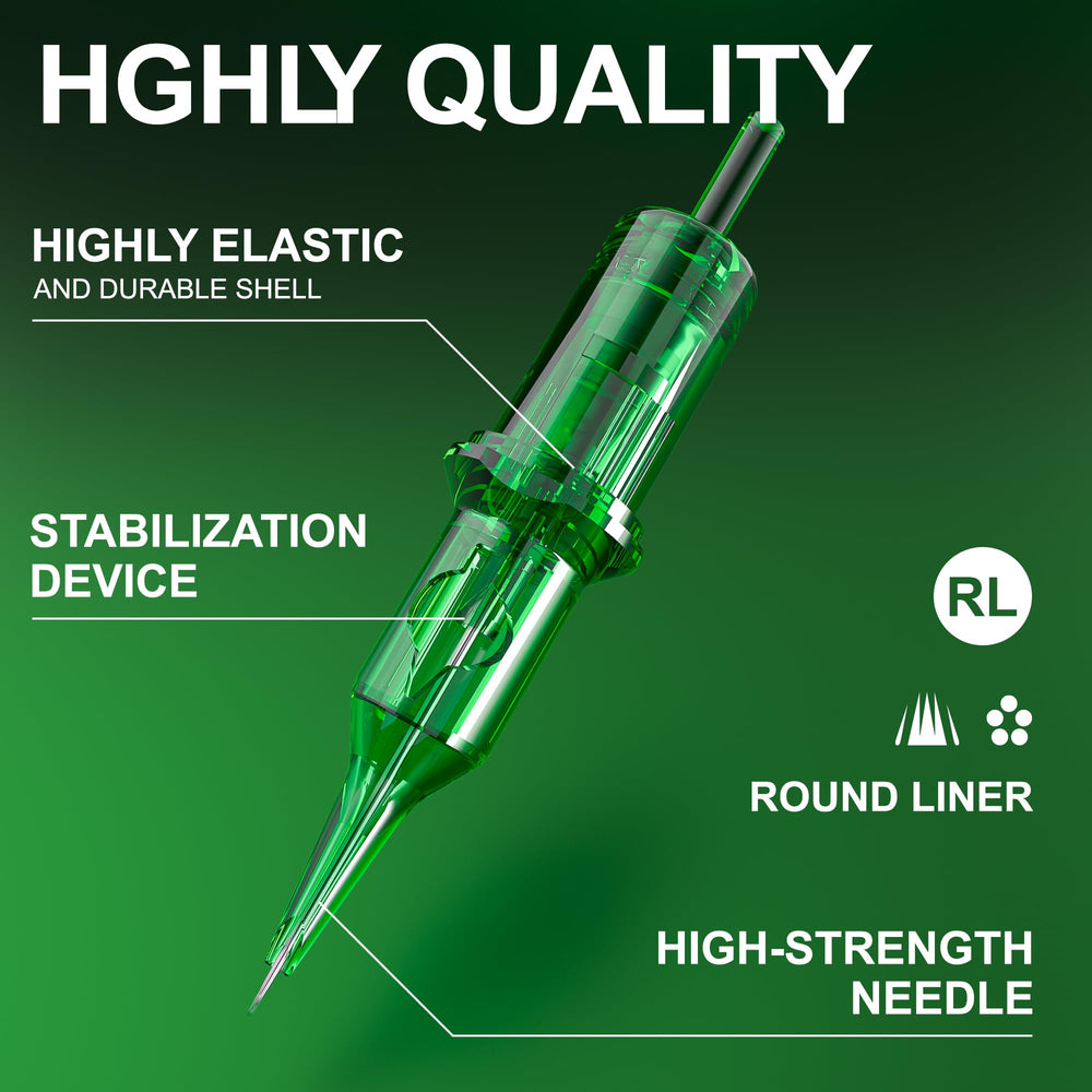 nedpain kit 20 unidades cartuchos tatuaje para trazos finos.