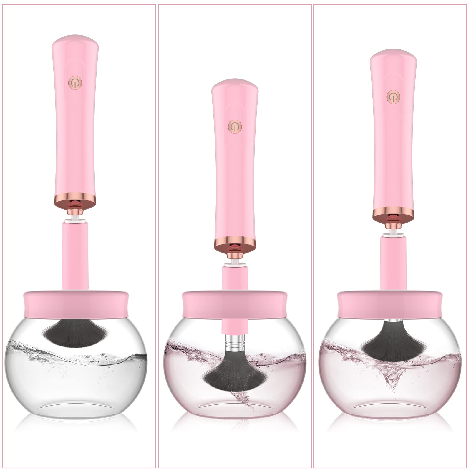 Diseño rosado y portátil ideal para uso doméstico.