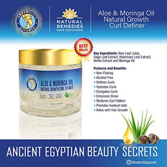 Definición de rizos y brillo natural con Aloe y Moringa