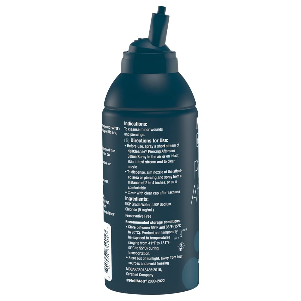 NeilMed NeilCleanse Piercing Aftercare, gotas en frasco para limpieza suave.