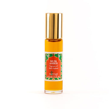 Nemat International Almizcle Ámbar Perfume Rodante, botella de vidrio elegante para uso diario.