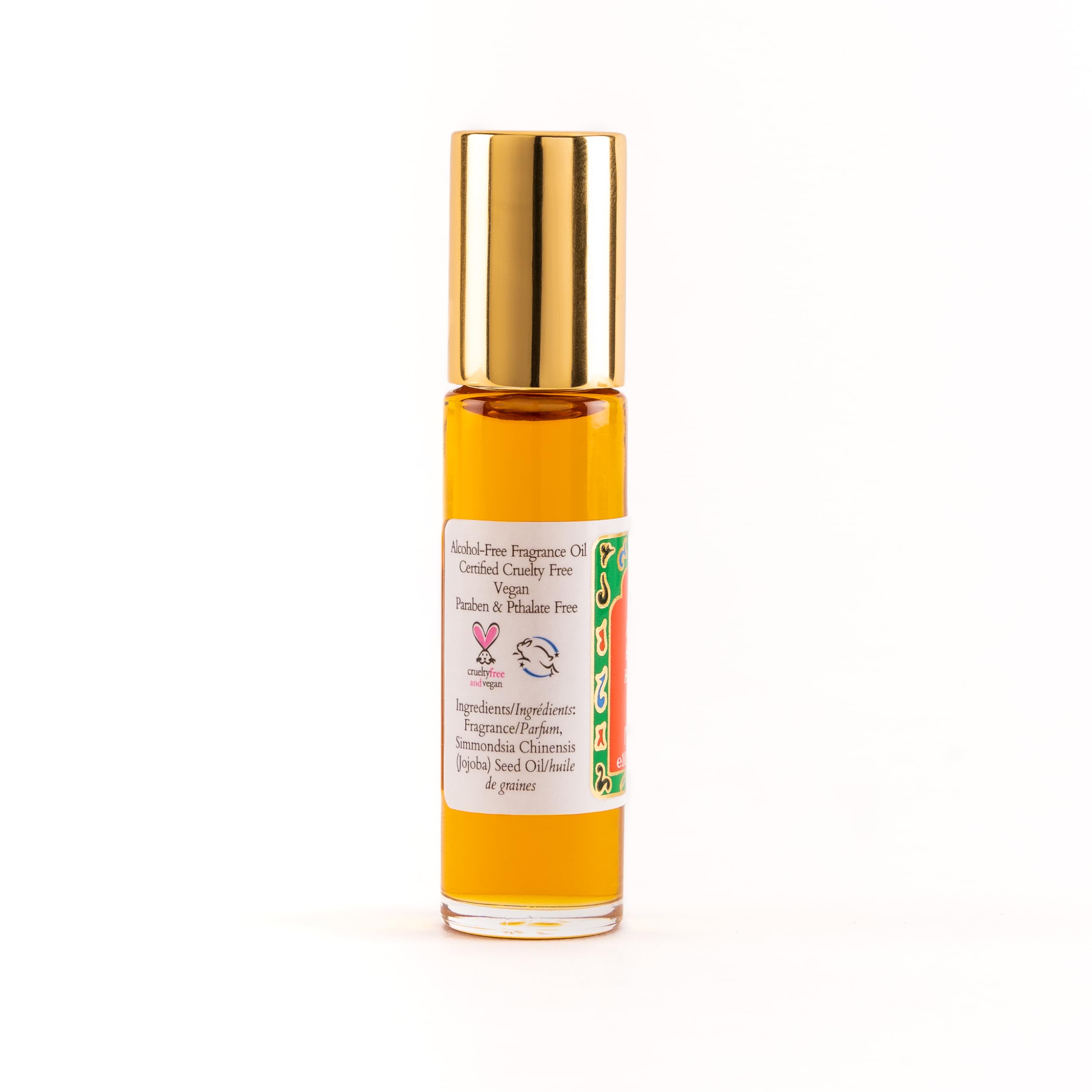 Nemat International Almizcle Ámbar Perfume Rodante: detalle de la bola del rodillo para aplicación suave.