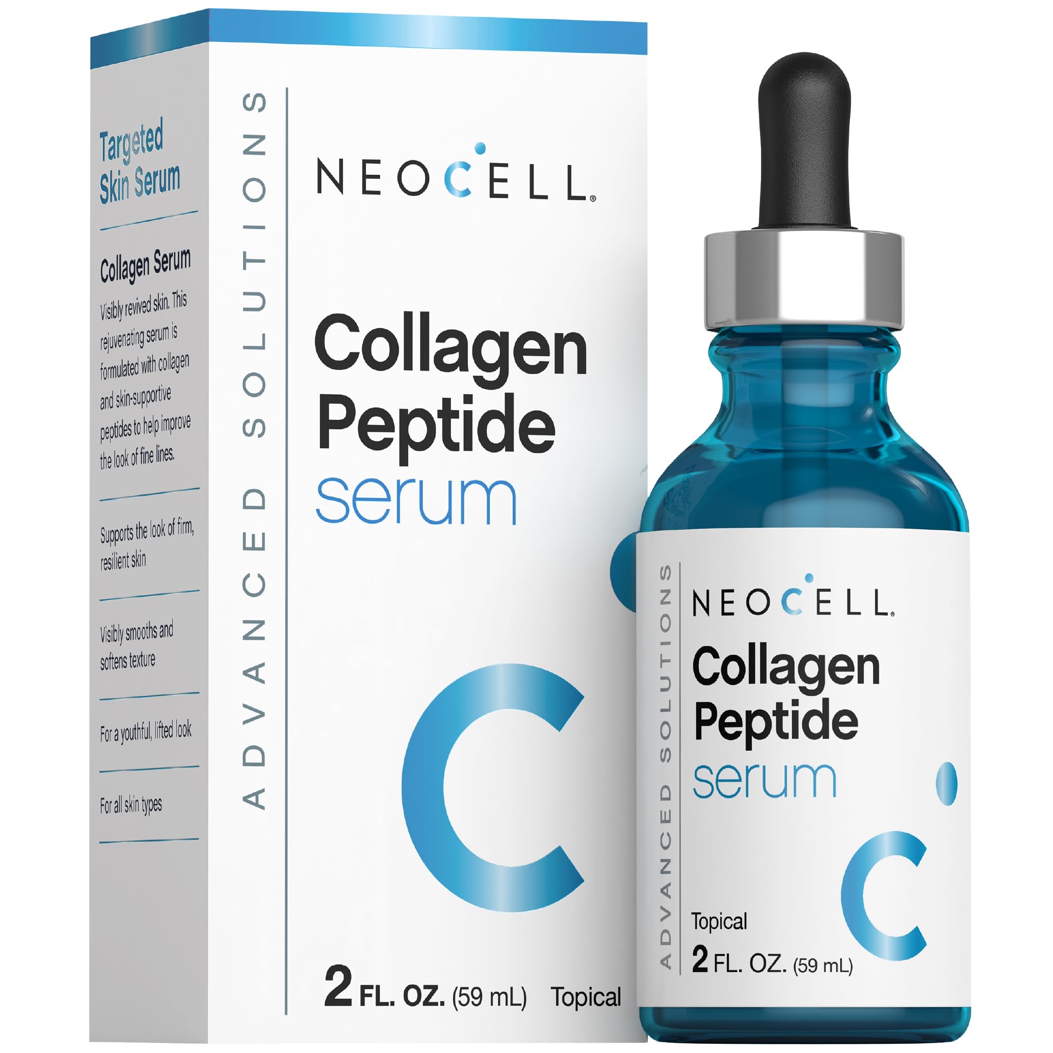 NeoCell Sérum con péptidos de colágeno para la cara, bote, favorece firmeza visible