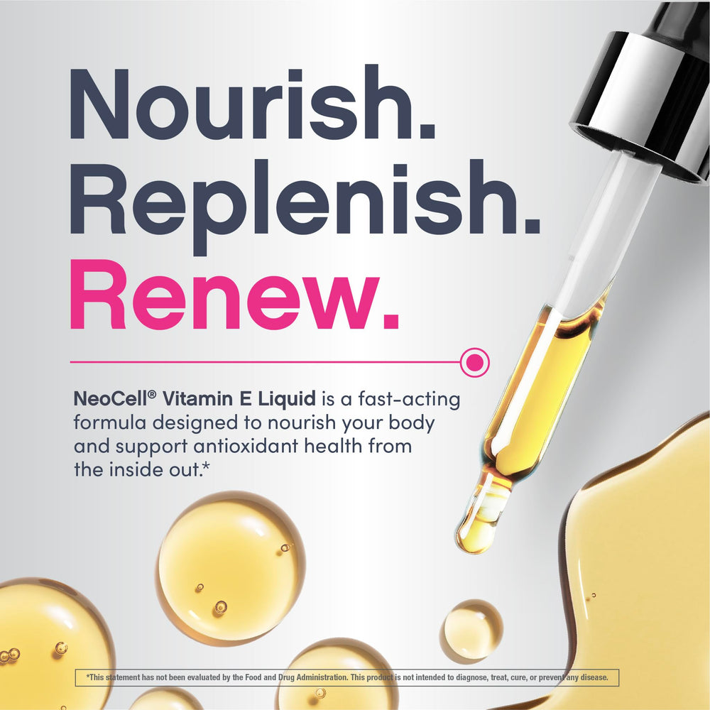 Neocell Vitamina E Aceite: textura dorada y rápida absorción.