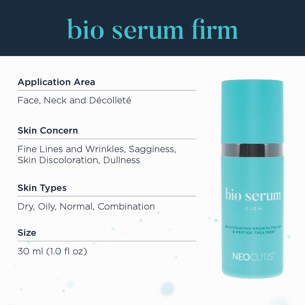 NEOCUTIS Bio Serum Firm: envase compacto ideal para viajes.