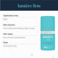 NEOCUTIS Lumière Firm – Texture-creme, application douce qui raffermit le regard.