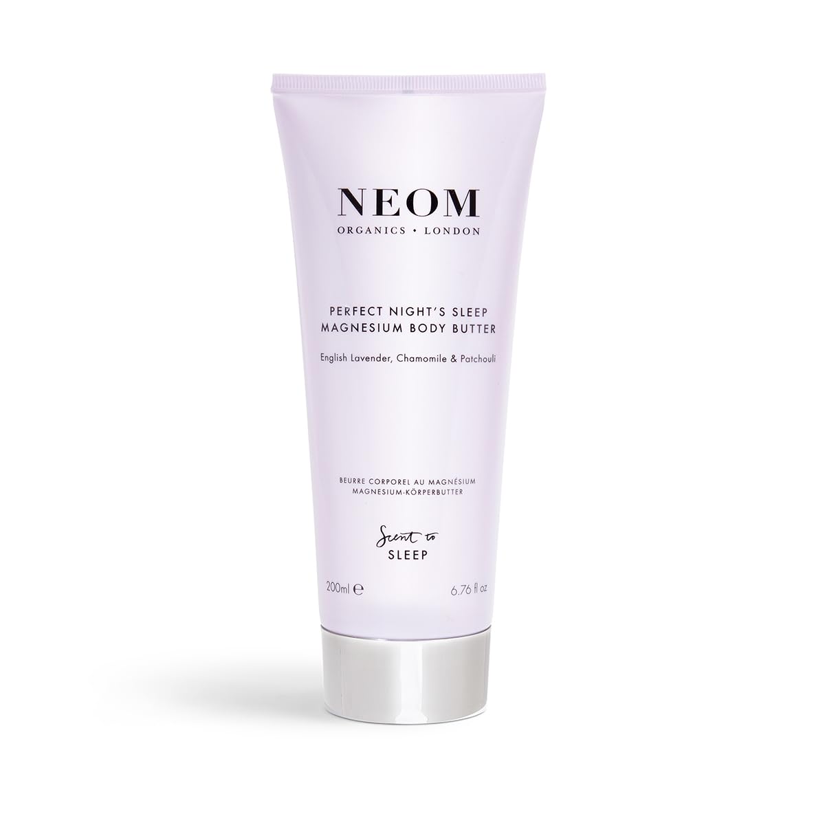 Neom manteca magnesio relajante lavanda para preparar el sueño de forma natural.