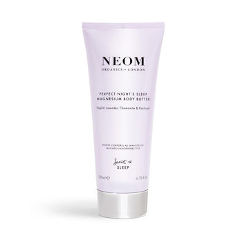 Neom manteca magnesio relajante lavanda para preparar el sueño de forma natural.