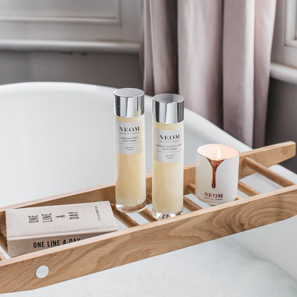 Neom presentacion empaque producto refleja lujo y cuidado en la rutina
