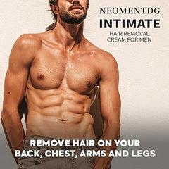 Aplicación suave de NEOMEN, ideal para depilar espalda y torso sin irritación.
