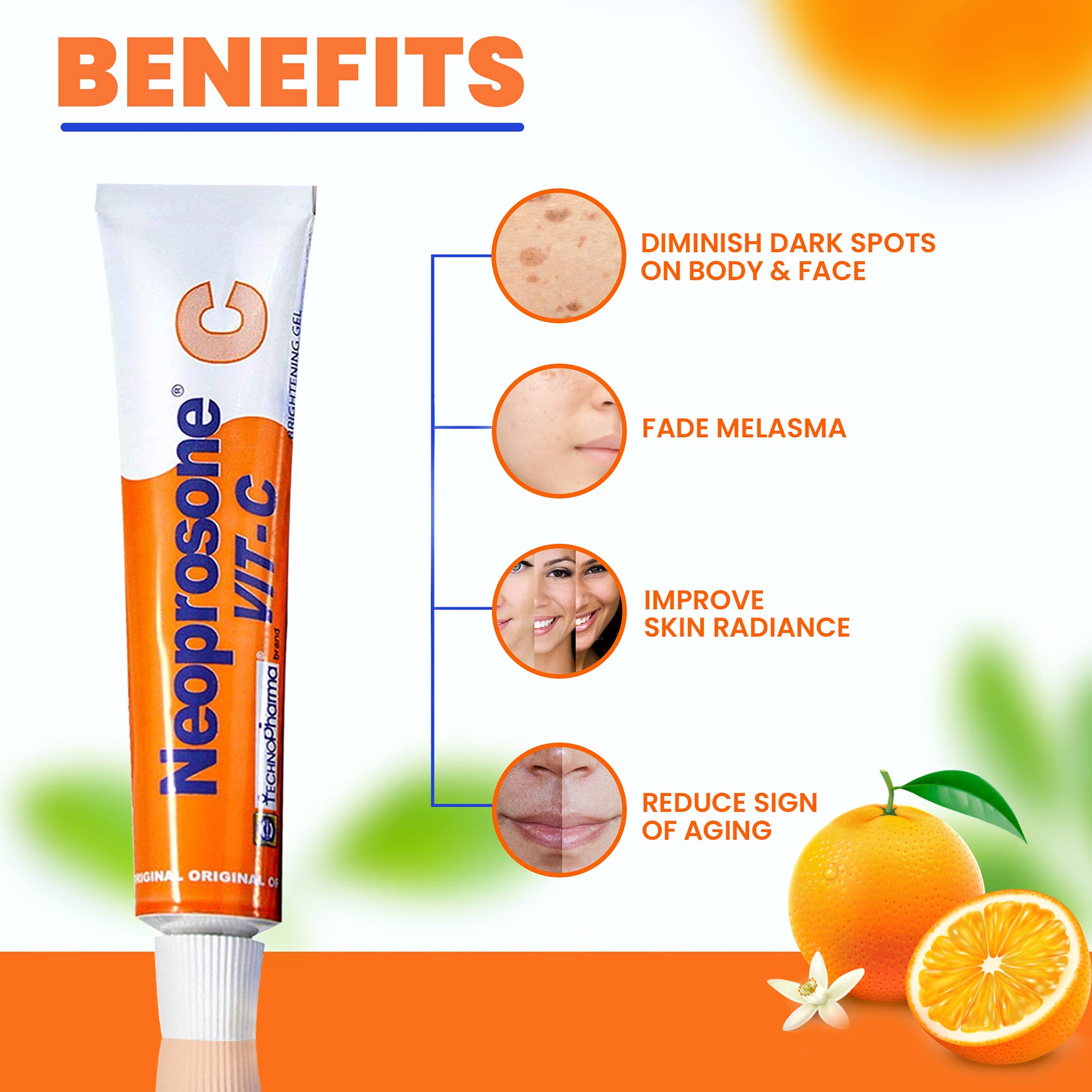 Neoprosone Gel Vitamina C para axilas, tono más uniforme