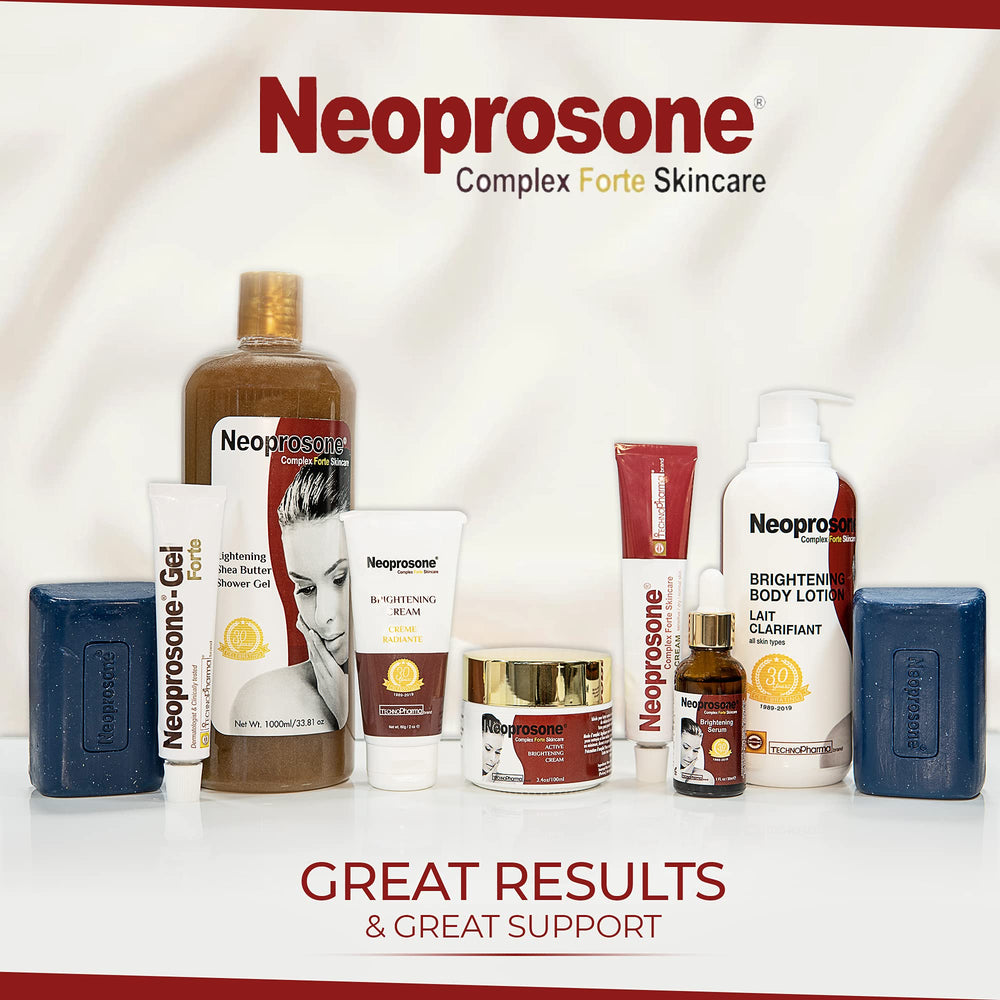 Neoprosone textura cremosa de rápida absorción para piel sensible.
