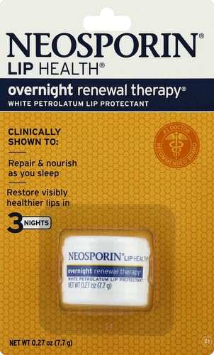 Aplicación nocturna de Neosporin para hidratar labios durante el sueño