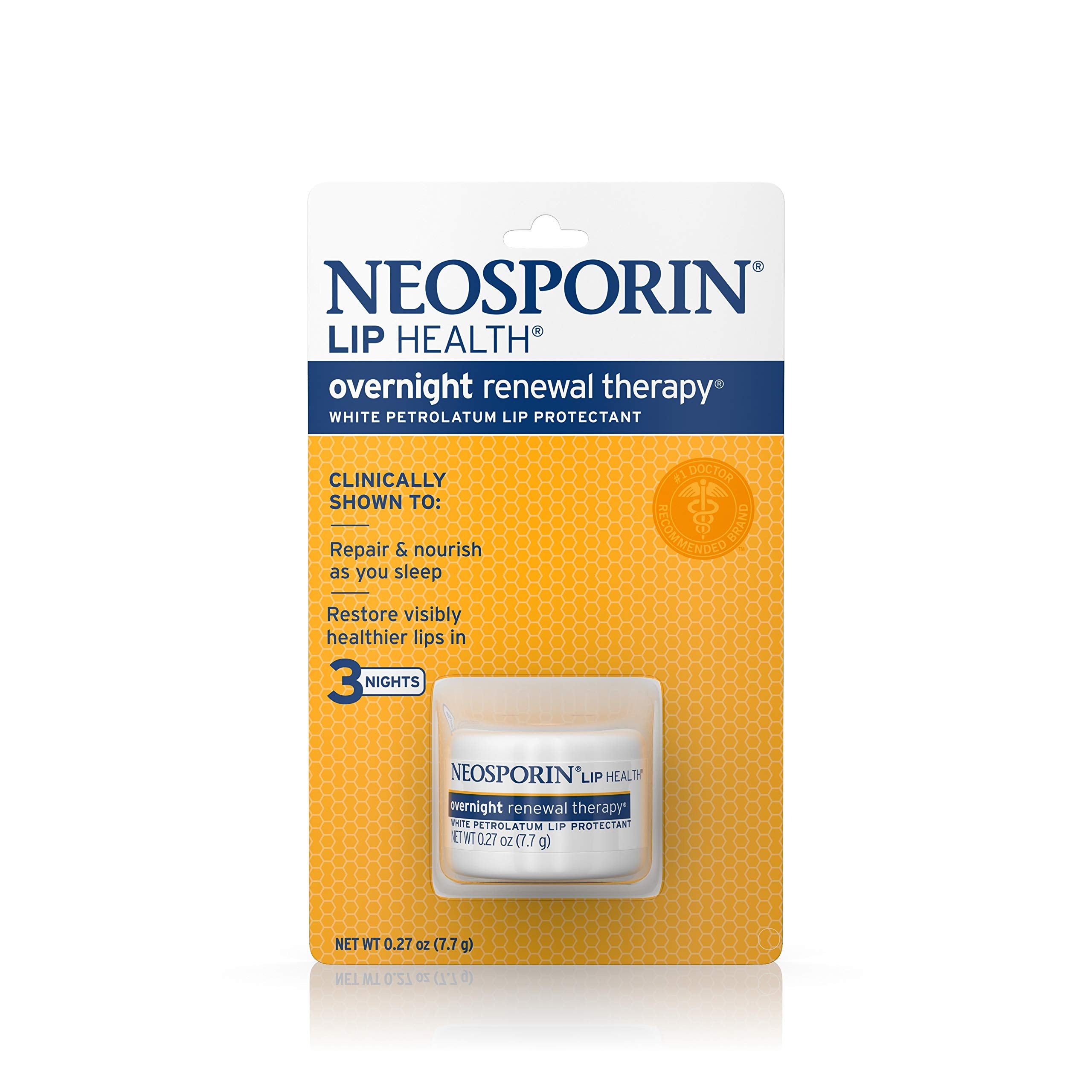 Neosporin empaque del tubo para renovación nocturna de labios y cuidado suave