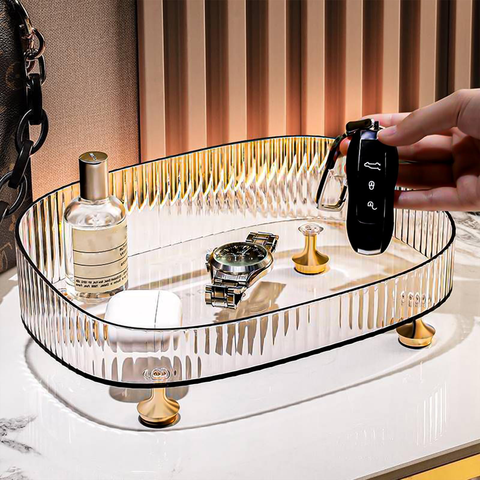 Neotidy organizador de perfumes: diseño ligero y resistente para uso diario.