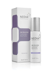 NEOVA DNA Total Repair Serum, bouteille élégante pour une peau lumineuse.
