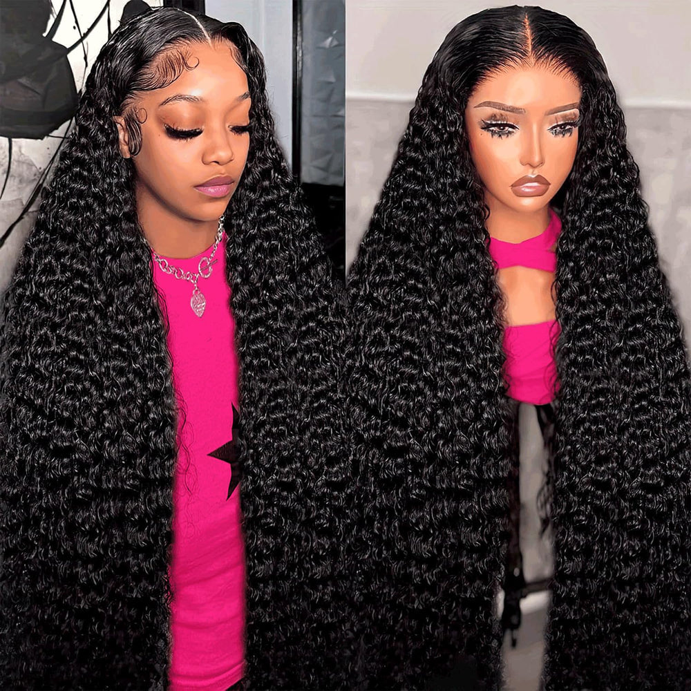 Nervoss wig lace-front onda profunda 30 pulgadas, apariencia natural y duradera.