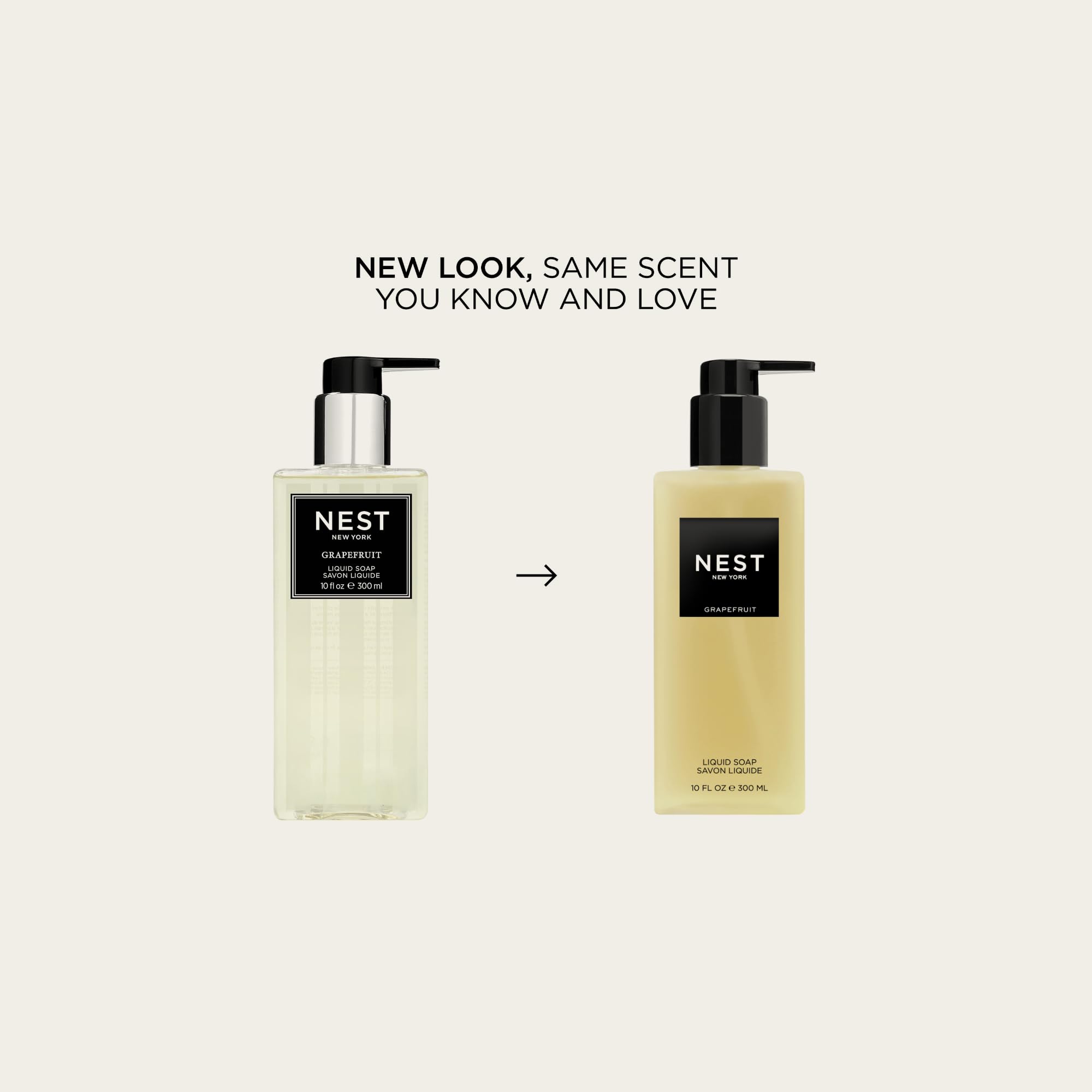 NEST New York Grapefruit Liquid Soap label close-up highlights fresh citrus notes.