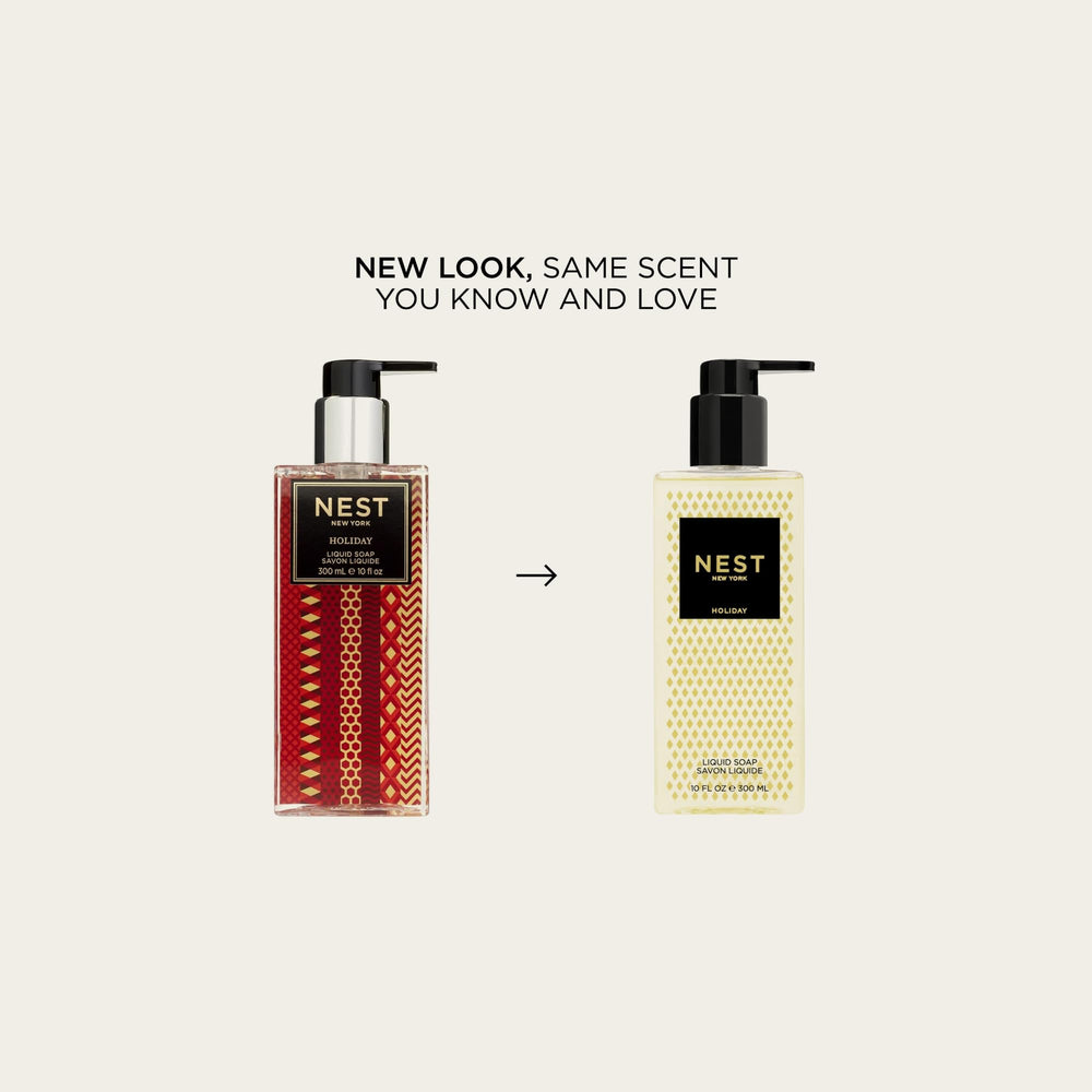 NEST New York savon liquide Noël – pompe facile pour une expérience douche luxueuse.