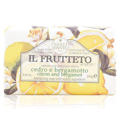 Jabón Nesti Dante Frutteto con citron y bergamota, aroma vigorizante para la ducha diaria.
