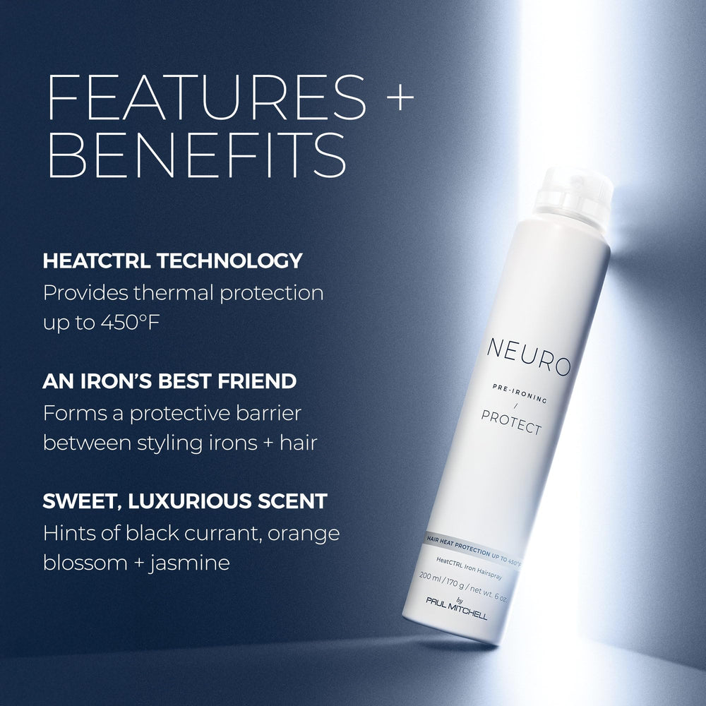 Neuro Protect HeatCTRL Iron Hairspray, aplicación en mano para fijar estilo