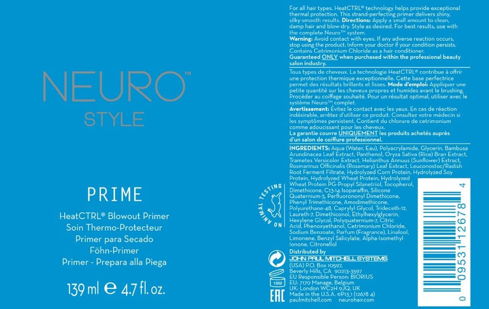 Neuro Prime HeatCTRL: acabado sedoso y brillo tras el secado.