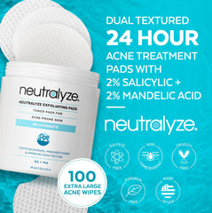Acide mandélique 2% dans les lingettes Neutralyze pour exfolier