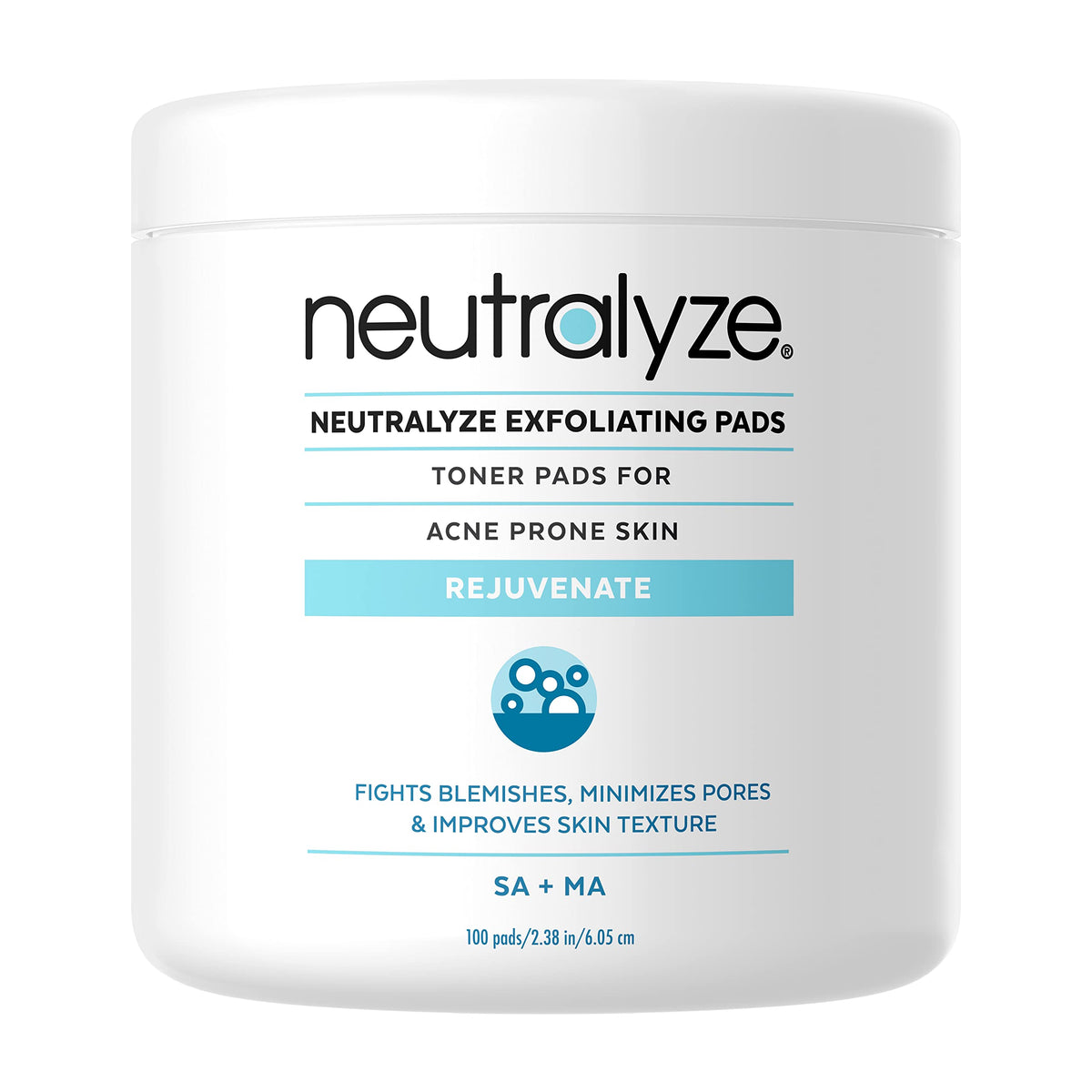 Lingettes Neutralyze exfoliantes pour visage et corps, améliore l apparence de la peau