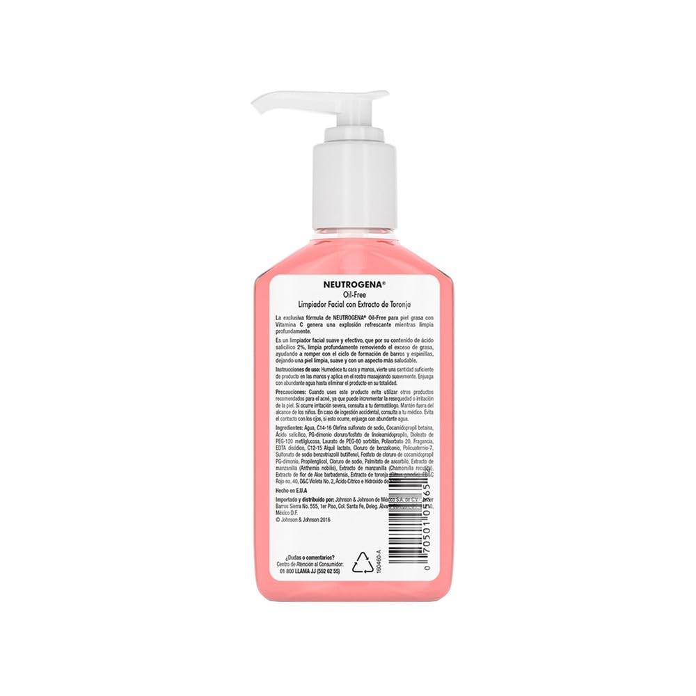 Neutrogena aroma pomelo rosado, experiencia fresca durante la limpieza diaria.