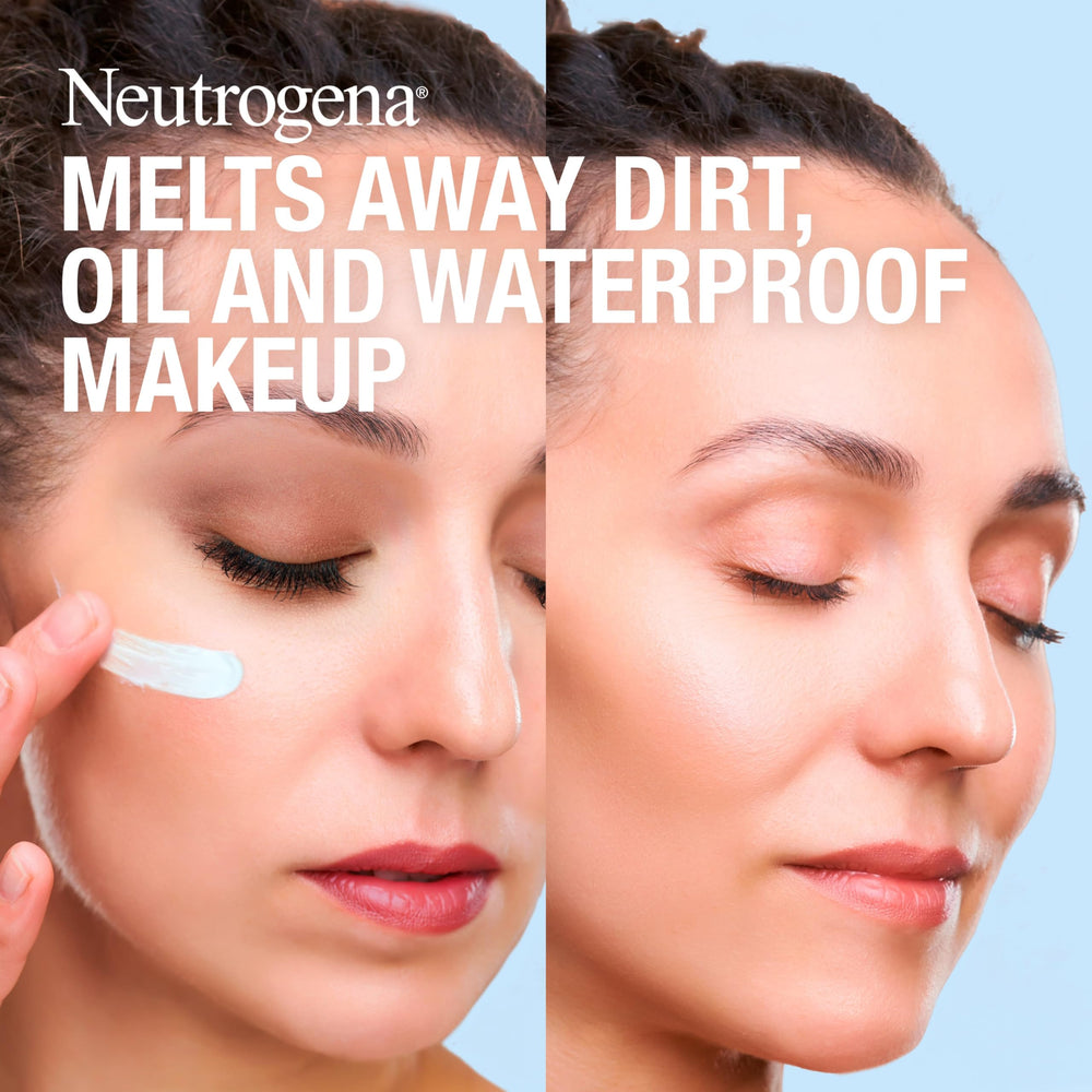 Neutrogena Bálsamo Desmaquillante, elimina maquillaje a prueba de agua sin irritar los ojos.