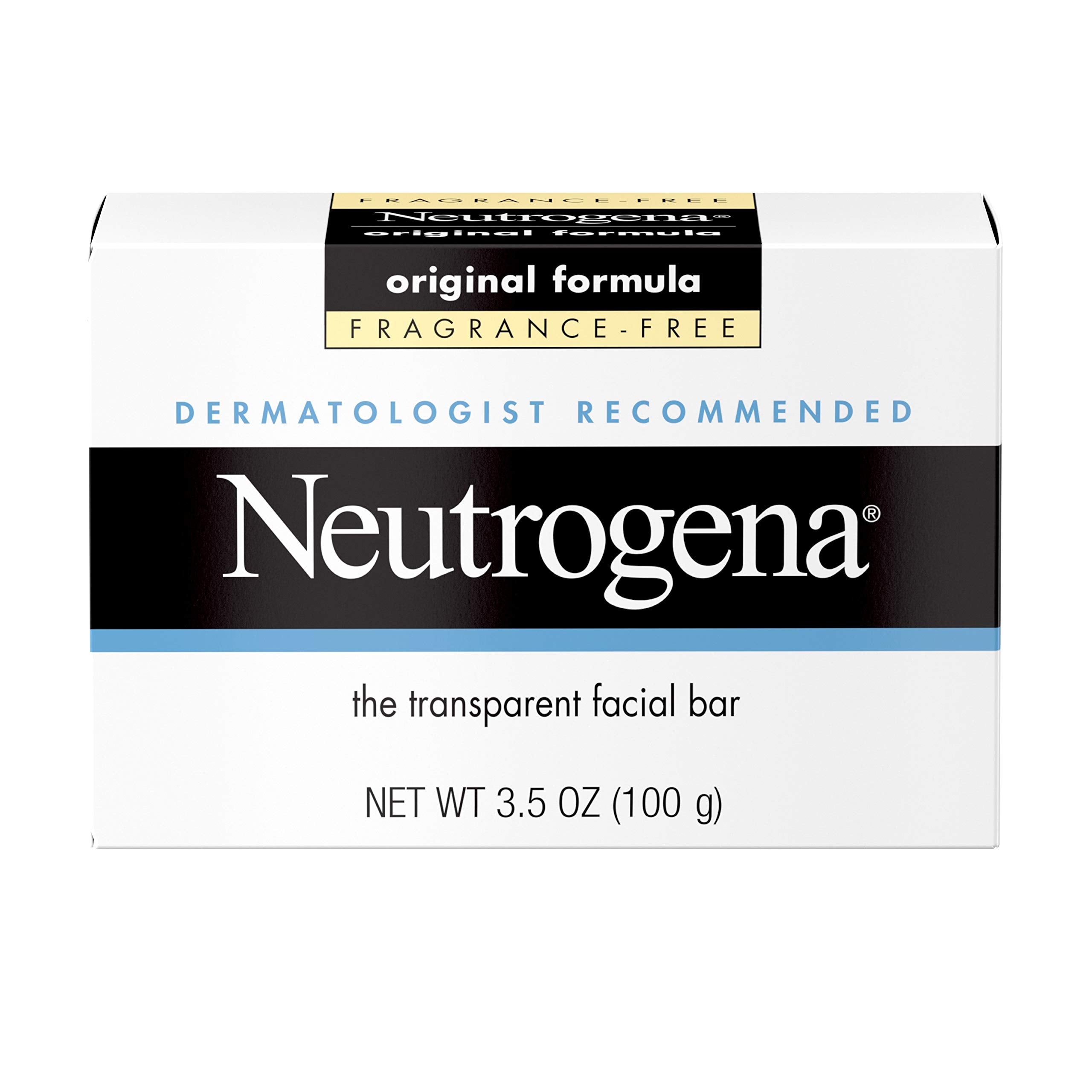 Neutrogena barra hipoalergenica y no comedogenica para uso diario.