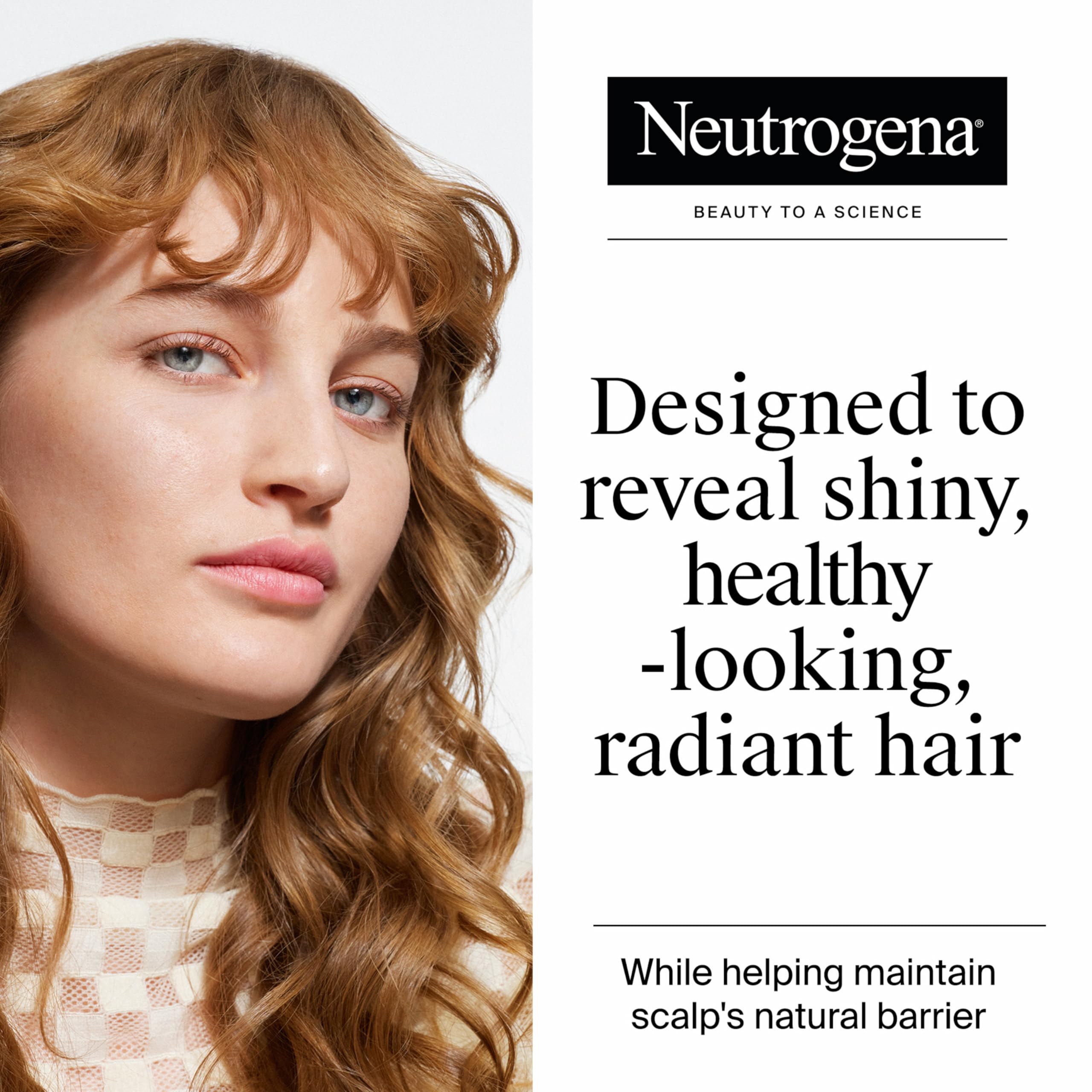 Neutrogena champú exfoliante, cabello brillante y libre de residuos