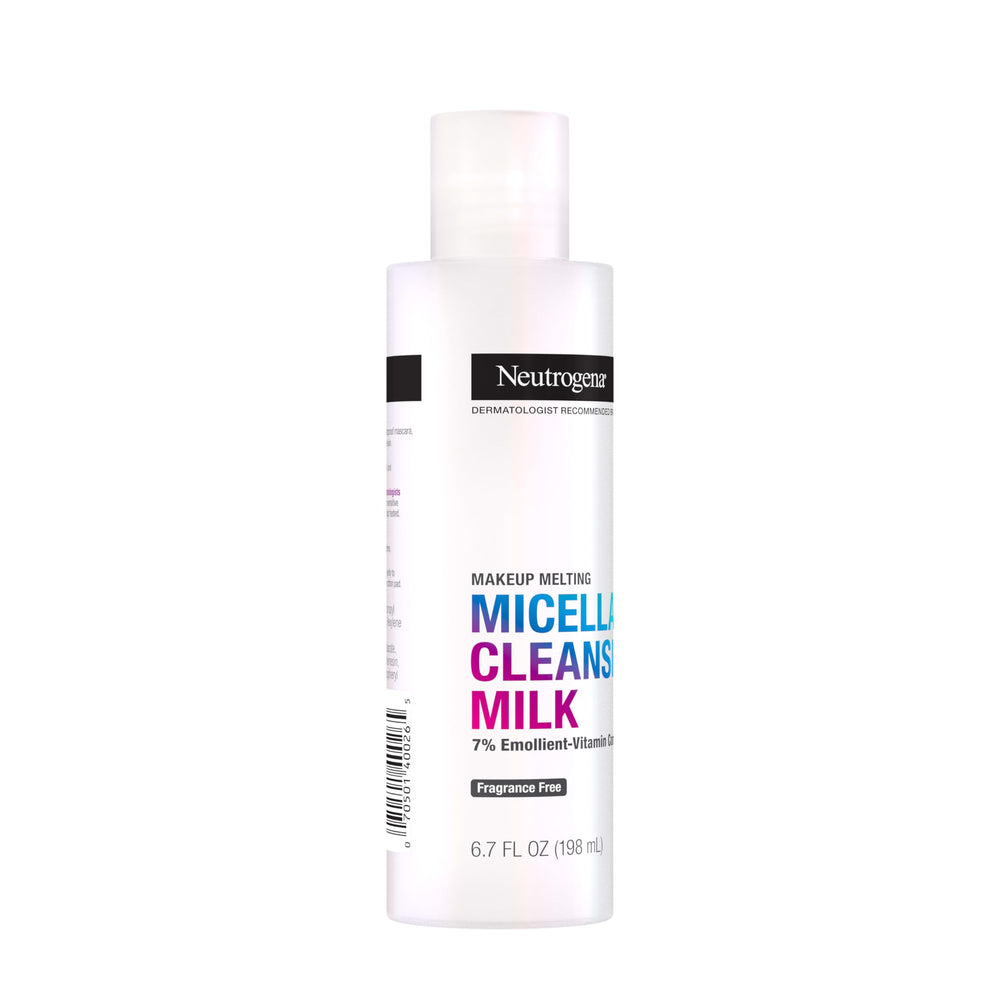 Neutrogena Makeup Melting Micellar Milk, libre de alcohol y parabenos para piel sensible.