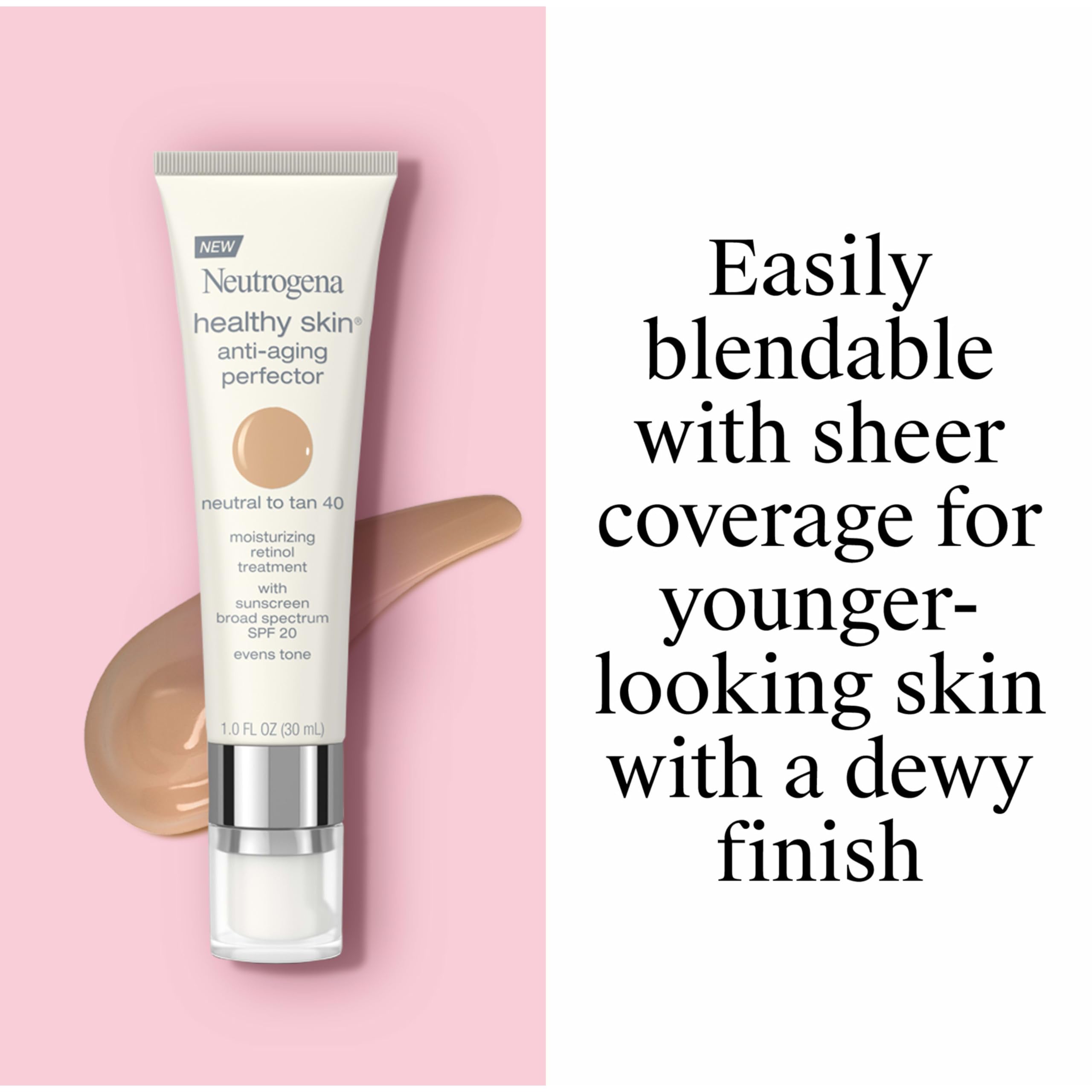 Neutrogena Healthy Skin Perfector con esponja para un acabado uniforme.