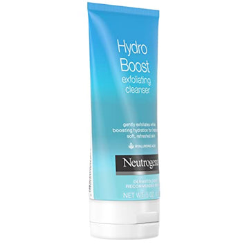Neutrogena Hydro Boost Exfoliating Face Wash sin jabón, aceite y parabenos.